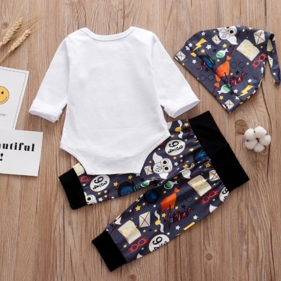 Girl girls boy boys baby toddler Harry Potter outfit onesie pants hat cute new - Picture 2 of 5